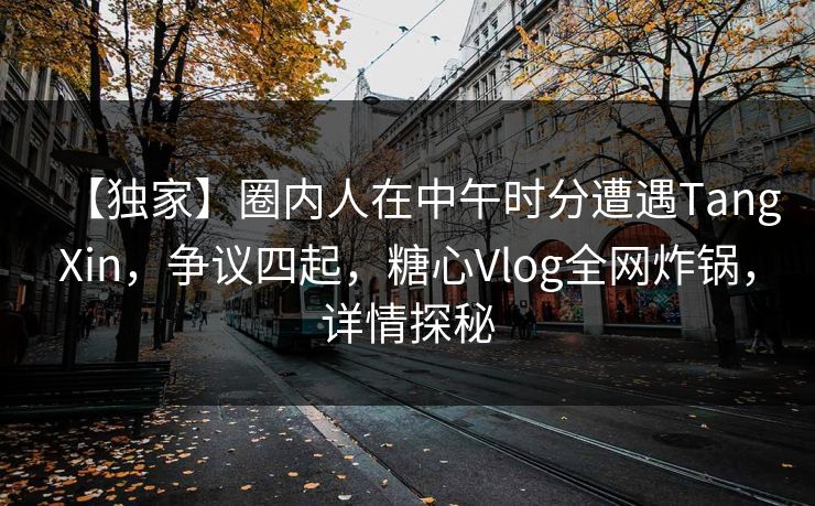 【独家】圈内人在中午时分遭遇TangXin,争议四起,糖心Vlog全网炸锅,详情探秘 【独家】圈内人在中午时分遭遇TangXin,争议四起,糖心Vlog全网炸锅,详情探秘